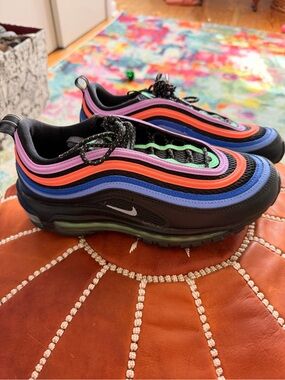 Nike Airmax 97 Electro Green Fuschia Black Sneakers